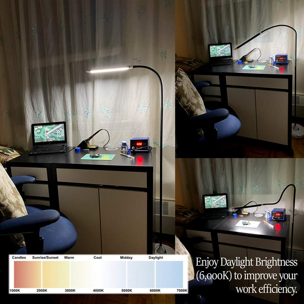 RFL-1300/ LED Floor Lamp, Stylish Modern Design Featuring 11.8" Lamp Head