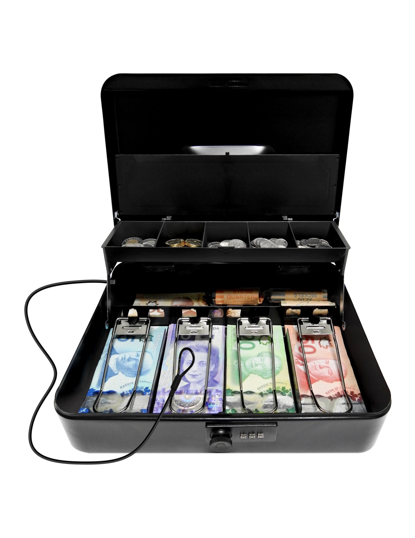 MCBC-2200/ TIERED TRAY DELUXE COMBINATION CASH BOX (Refurbished)