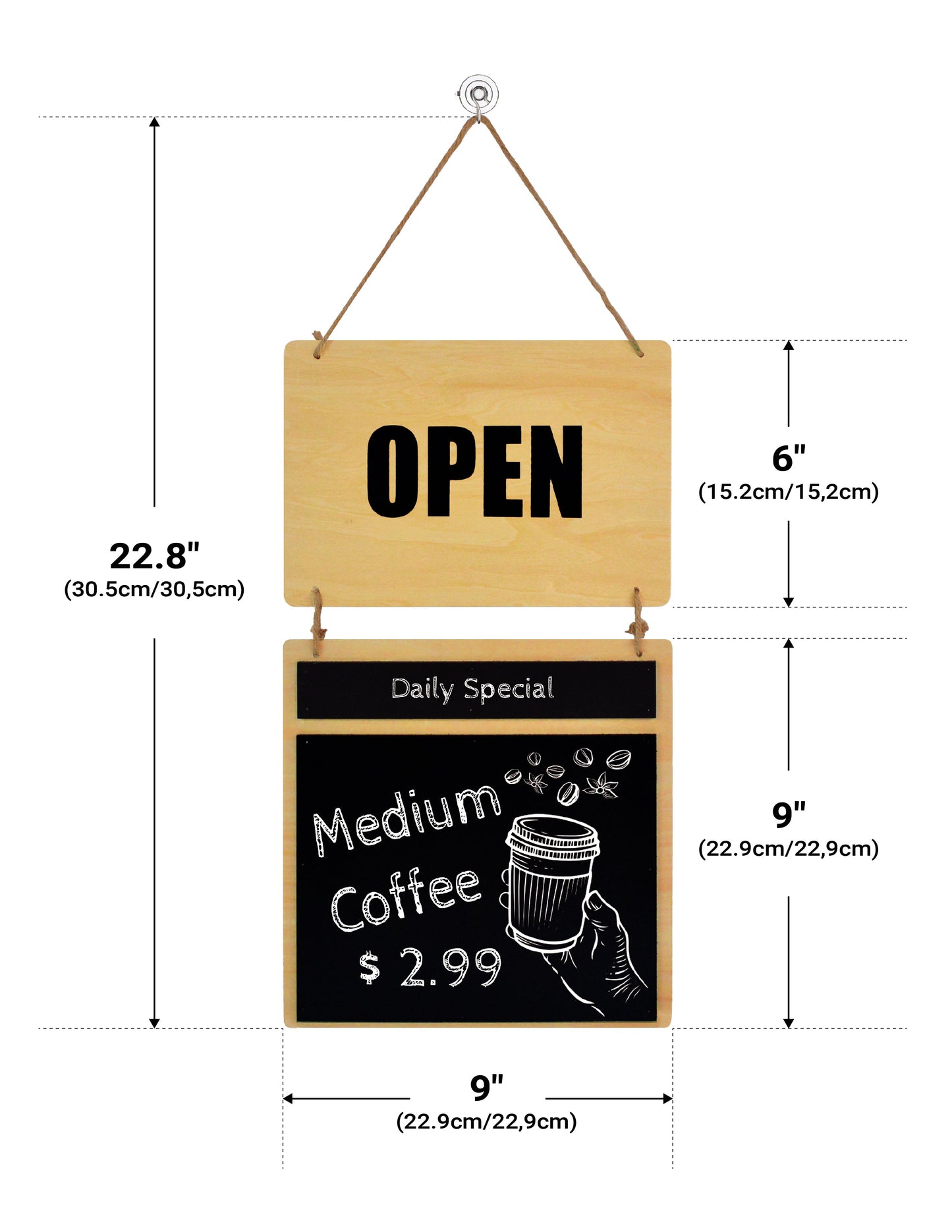 RSB-400E/ Open Sign with Message Board