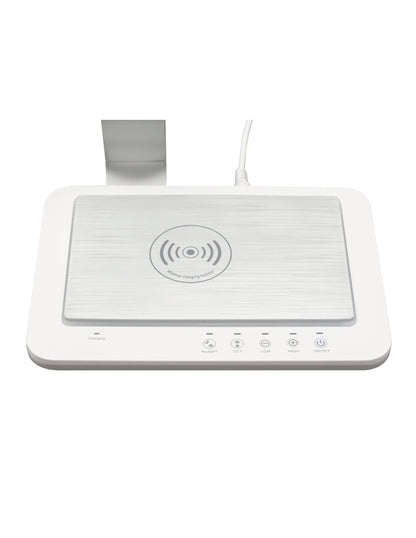 RDL-140QI-W/ LED Desk Lamp with Wireless Fast Charging