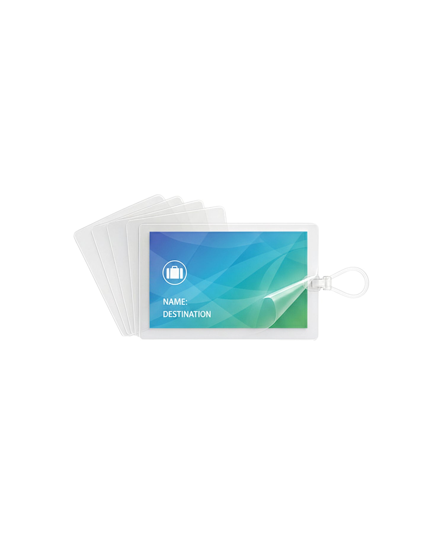 RF05LUG0025/ Durable Luggage Tag Kits, 5 Mil Laminating Pouches with Loops, 25-Pack