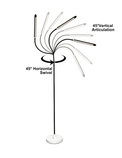 Lampadaire LED RFL-1300, design moderne et élégant avec tête de lampe de 11,8 pouces