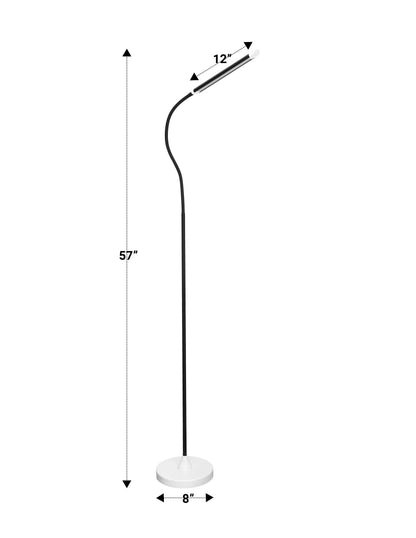 Lampadaire LED RFL-1300, design moderne et élégant avec tête de lampe de 11,8 pouces