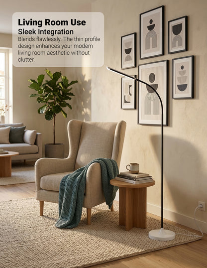 Lampadaire LED RFL-1300, design moderne et élégant avec tête de lampe de 11,8 pouces