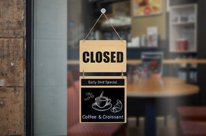 RSB-400E/ Open Sign with Message Board