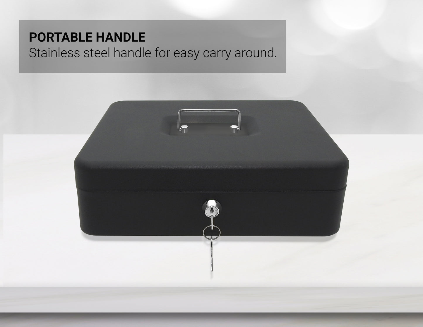 CMCB-400/ Tiered Cash Box with 5 Coin Compartments & 4 Spring-Loaded Bill Compartments (Refurbished)