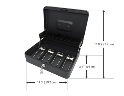CMCB-400/ Tiered Cash Box with 5 Coin Compartments & 4 Spring-Loaded Bill Compartments (Refurbished)