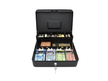 CMCB-400/ Tiered Cash Box with 5 Coin Compartments & 4 Spring-Loaded Bill Compartments (Refurbished)